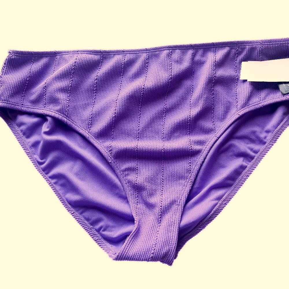 NWT Salt + Cove Ribbed Bikini Bottom Swim Purple Junior's Plus Size 3X NEW